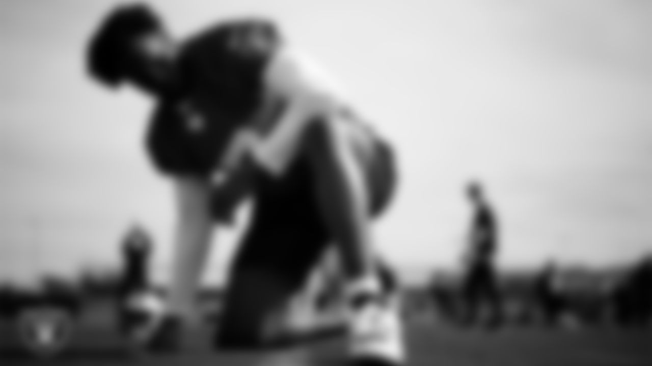 Las Vegas Raiders quarterback Geno Smith (7) during practice at Intermountain Health Performance Center.