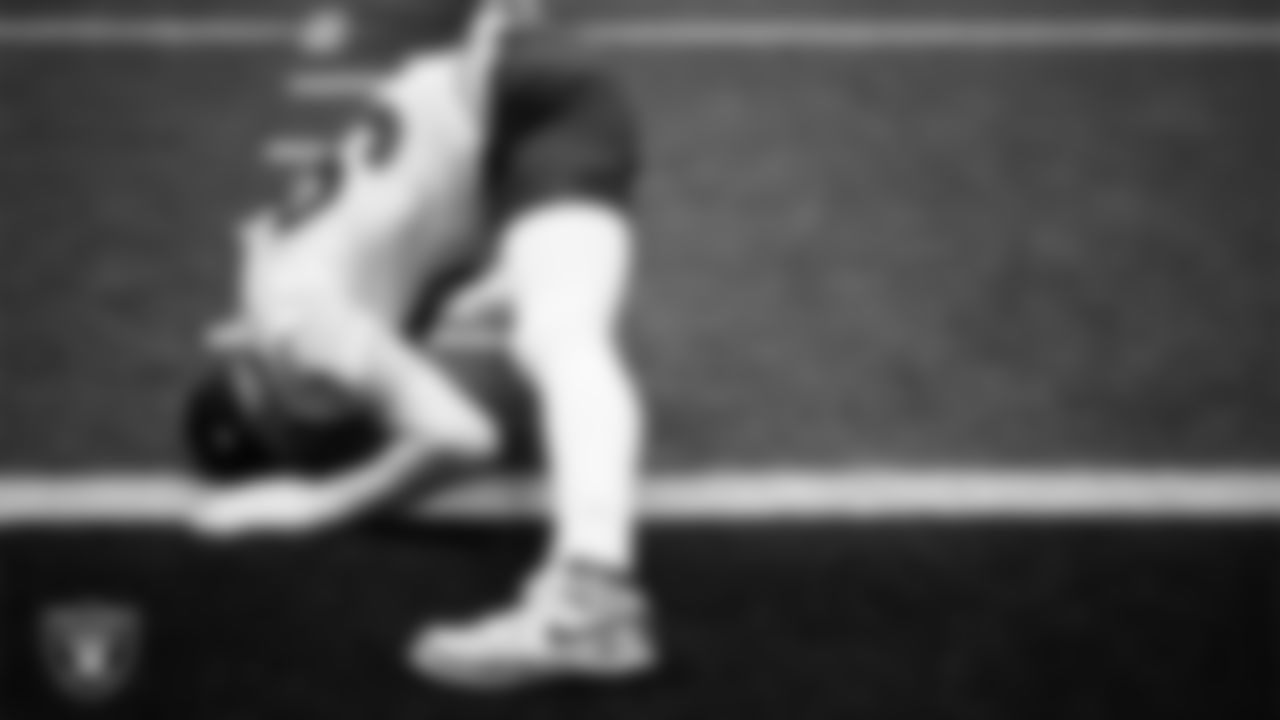 Las Vegas Raiders defensive end Maxx Crosby (98) during practice at Intermountain Health Performance Center.