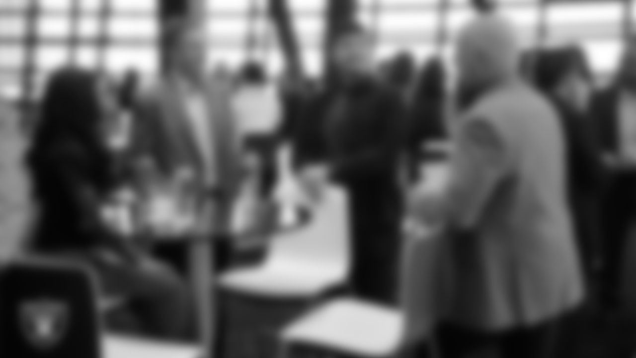 Guests mingle during the 2025 Small Business Showcase at Allegiant Stadium.