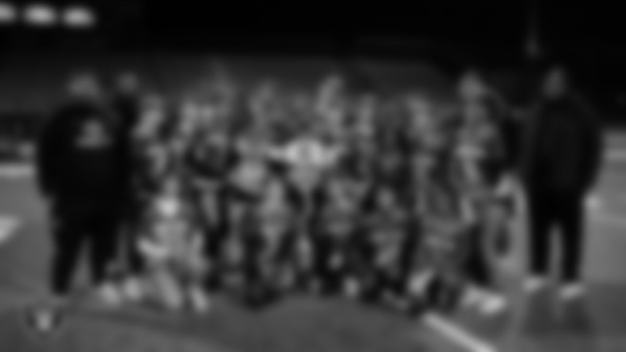 The Sierra Vista High School flag football team poses for a photo after the Raiders' High School Flag Football Showcase game at Sierra Vista High School.