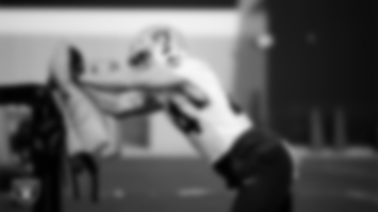 Las Vegas Raiders linebacker Tommy Eichenberg (44) during practice at Intermountain Health Performance Center.