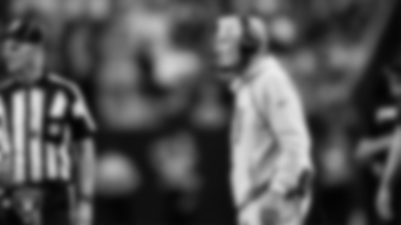 Las Vegas Raiders Head Coach Pete Carroll during the regular season home game against the Cleveland Browns at Allegiant Stadium.