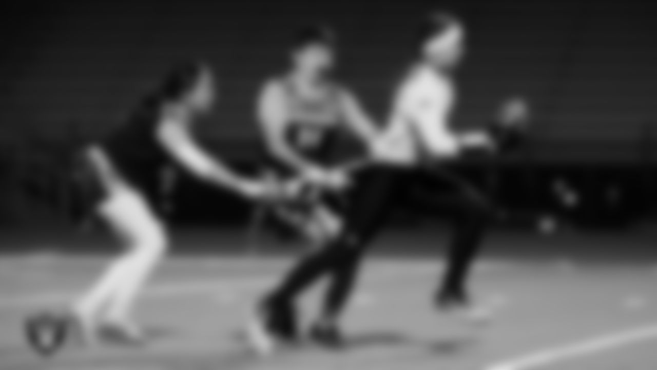 Bonanza High School hosts Amplus Academy during the Las Vegas Raiders' High School Flag Football Showcase game at Bonanza High School.