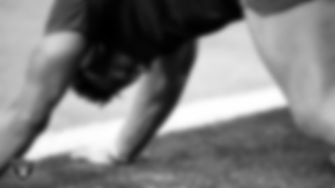 Las Vegas Raiders defensive end Malcolm Koonce (51) warming up before the regular season home game against the Jacksonville Jaguars at Allegiant Stadium.