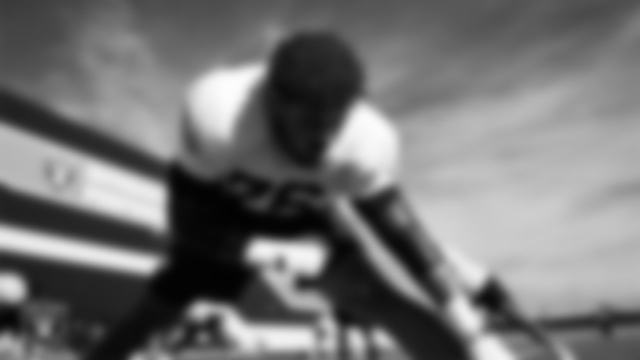 Las Vegas Raiders guard Caleb Rogers (76) during practice at Intermountain Health Performance Center.