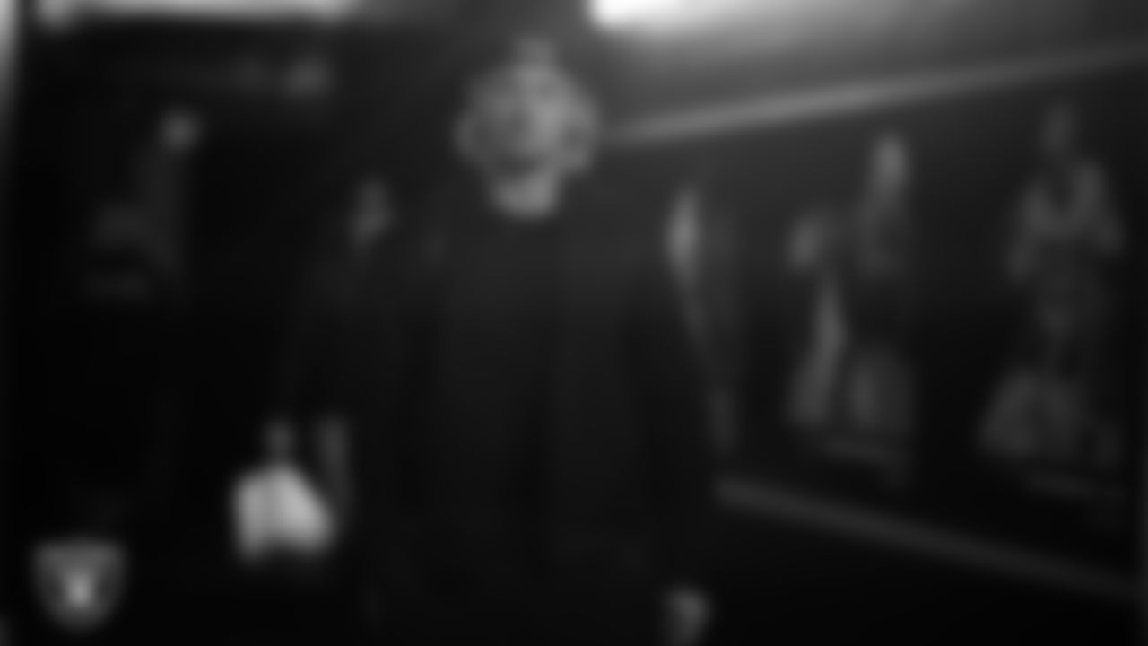 Las Vegas Raiders quarterback Kenny Pickett (15) arrives to the regular season home game against the Denver Broncos at Allegiant Stadium.