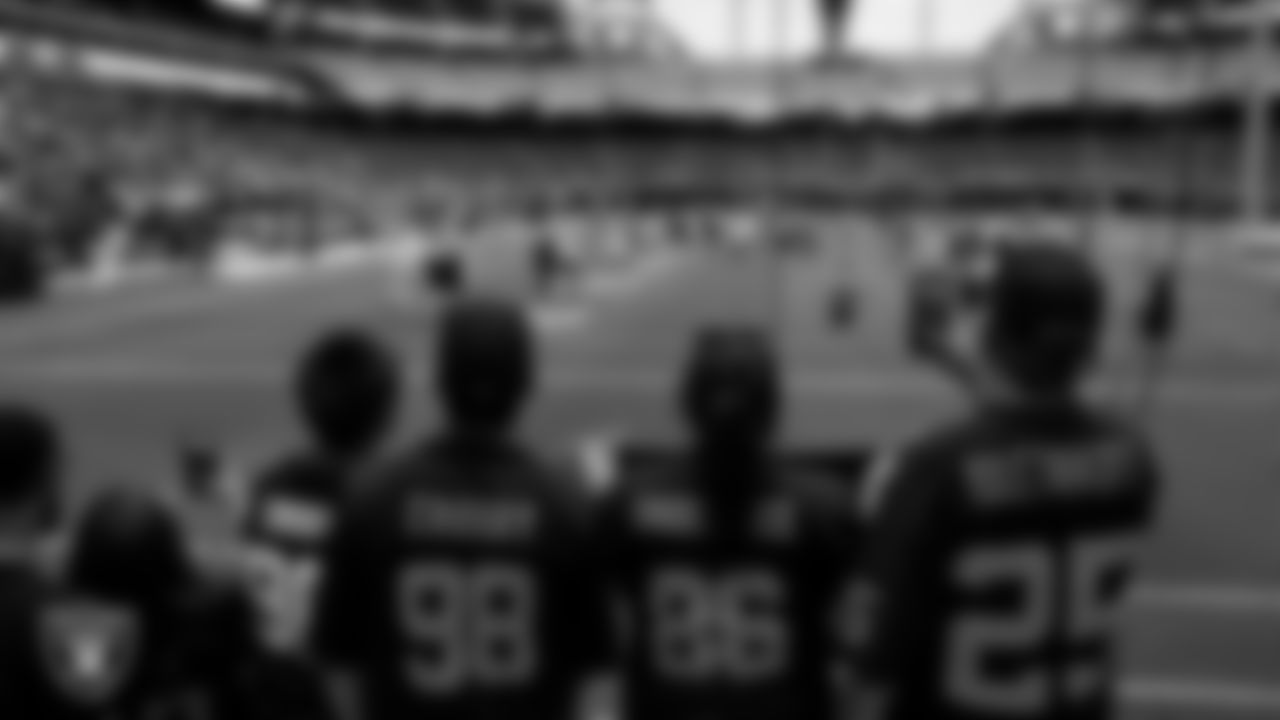 Fans during a 2025 Training Camp mock game at Allegiant Stadium.