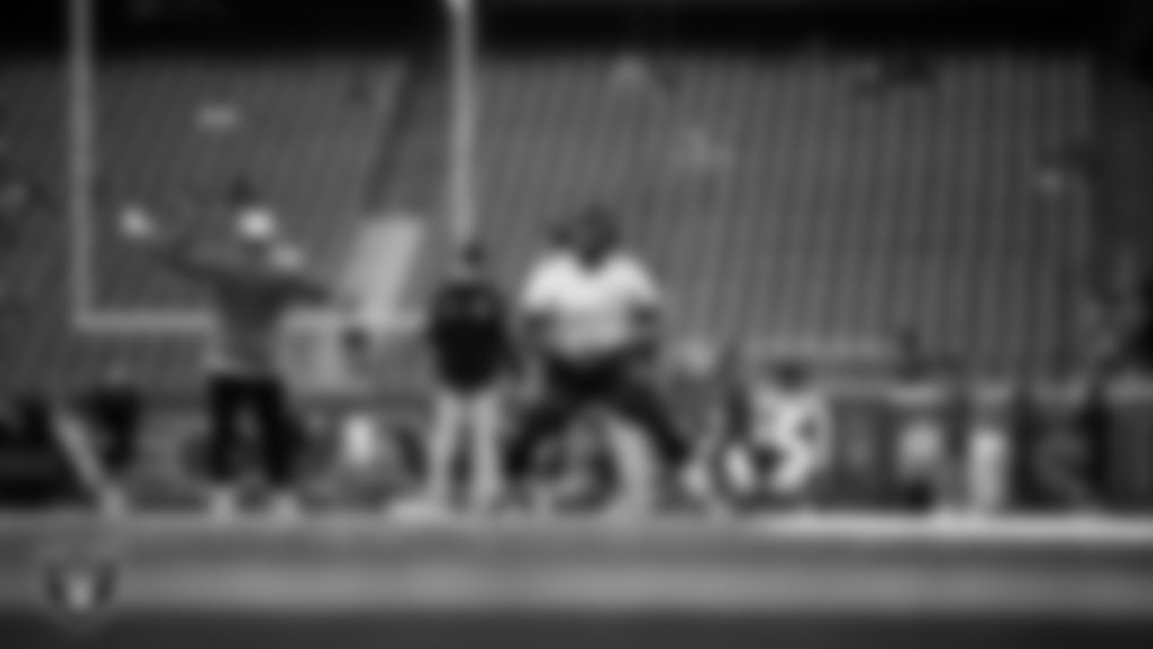 Las Vegas Raiders running back Ashton Jeanty (2) warming up before the regular season away game against the Houston Texans at NRG Stadium.