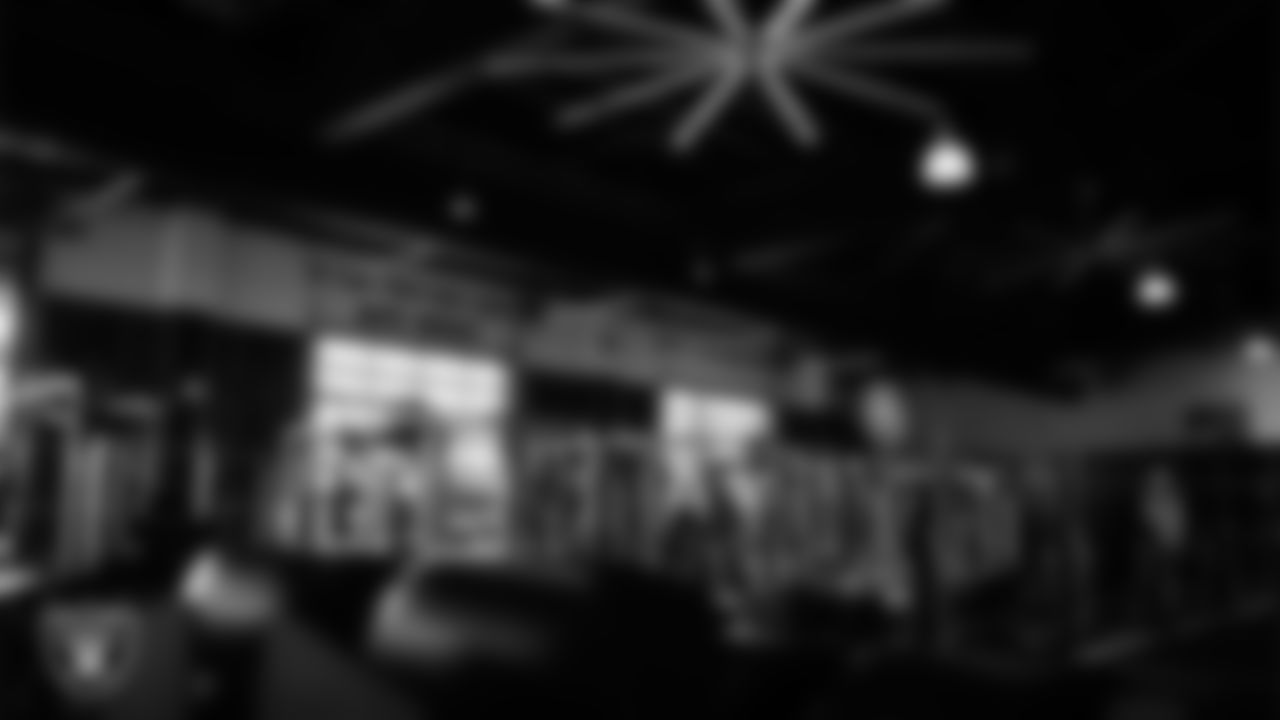 The Las Vegas Raiders' weight room at Intermountain Health Performance Center.