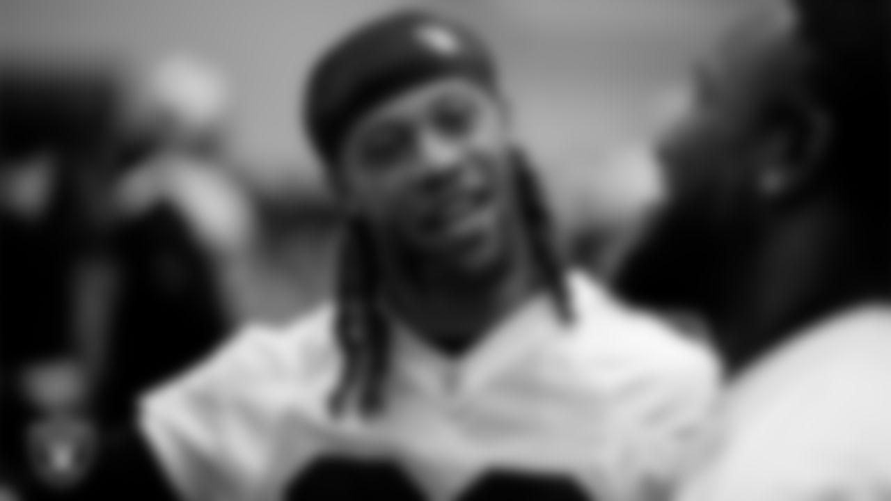 Las Vegas Raiders cornerback Eric Stokes (22) during practice at Intermountain Health Performance Center.