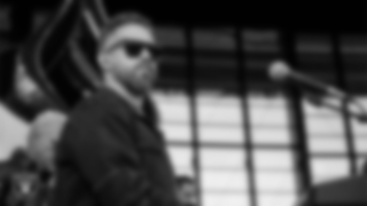 The Raiders House Band performs before the regular season home game against the Cleveland Browns at Allegiant Stadium.