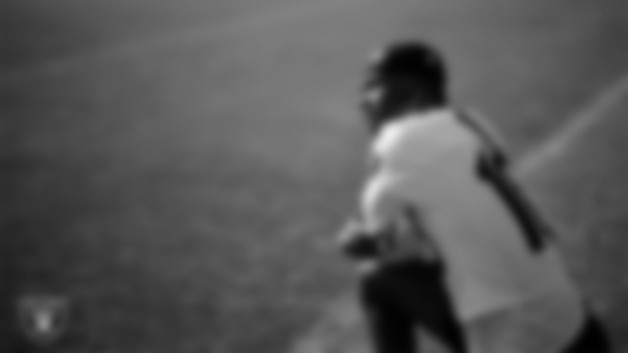 Las Vegas Raiders wide receiver Dont'e Thornton Jr. (10) during practice at Intermountain Health Performance Center.