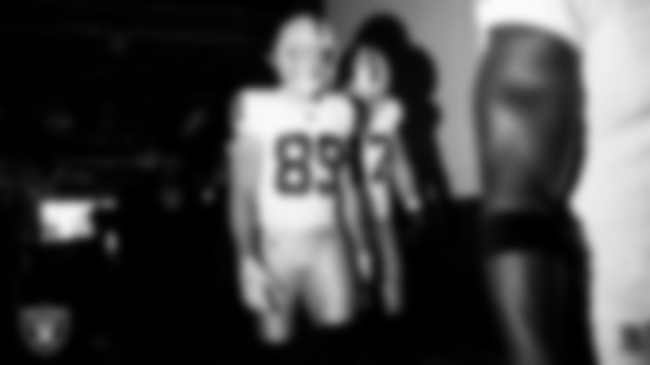 Las Vegas Raiders tight end Brock Bowers (89) walks down the tunnel before the regular season away game against the Philadelphia Eagles at Lincoln Financial Field.