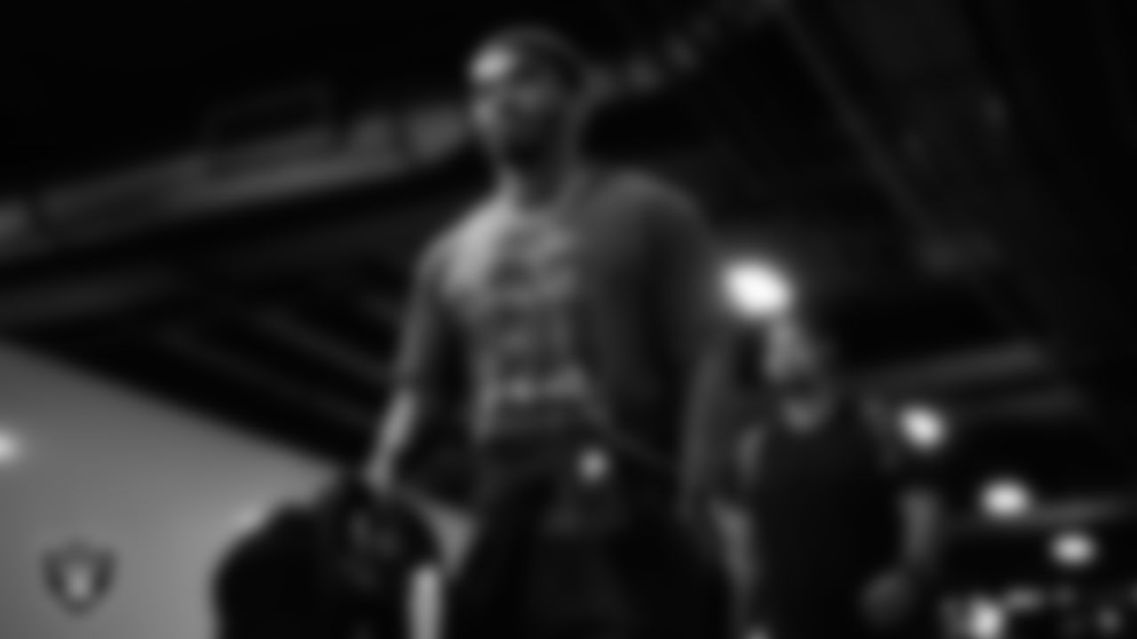 Las Vegas Raiders wide receiver DJ Turner (19) arrives to the regular season away game against the Denver Broncos at Empower Field at Mile High.