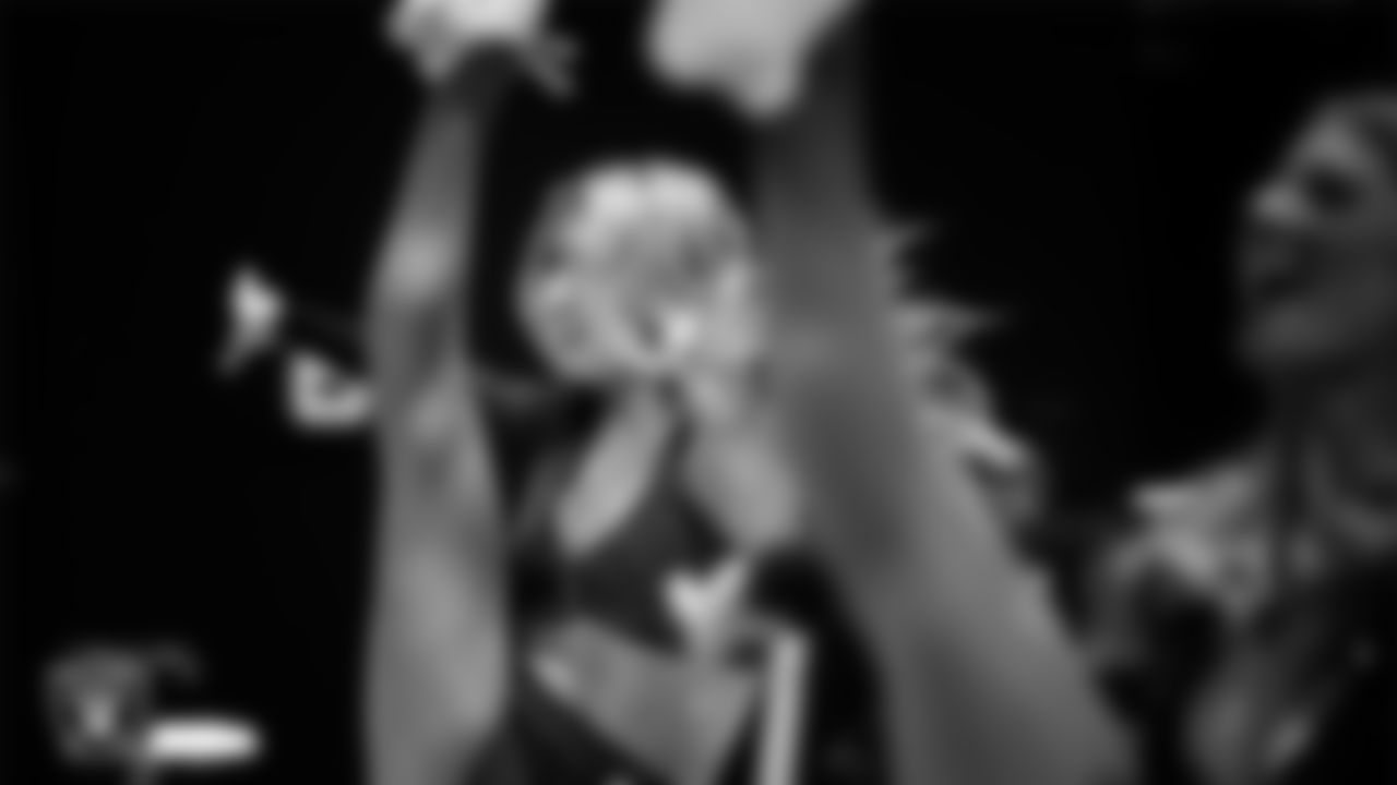 A dancer during the semifinal round of the 2025 Raiderettes Auditions at The Studio.