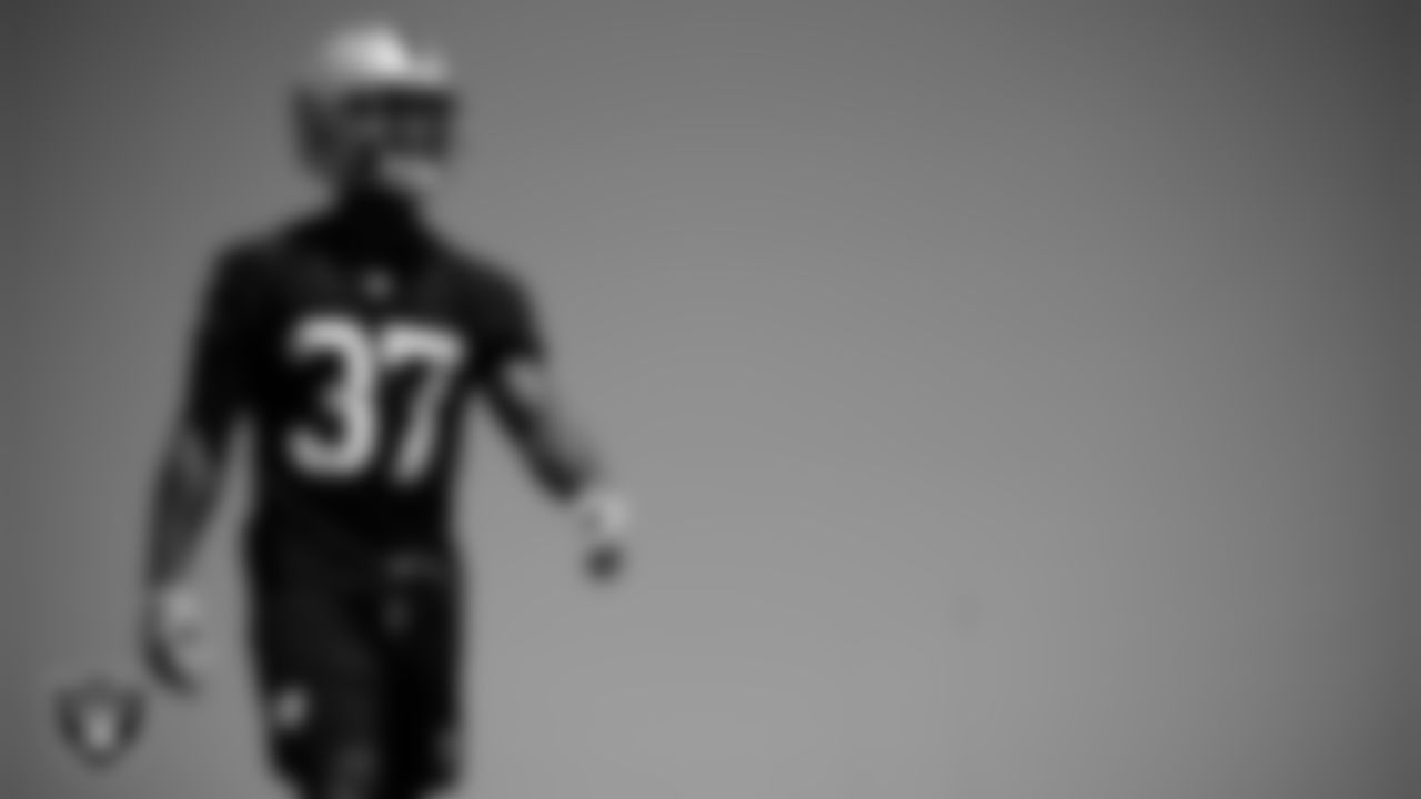 Las Vegas Raiders safety Trey Taylor (37) on the field for mandatory minicamp at Intermountain Health Performance Center.