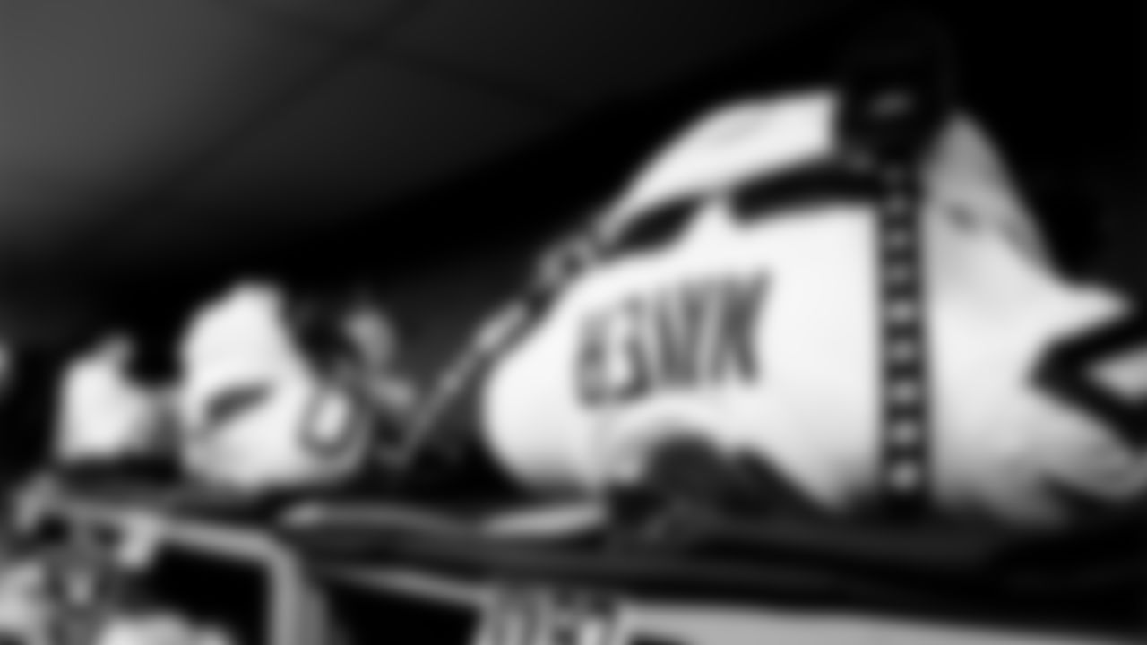 The locker room prior to the Las Vegas Raiders' arrival for their regular season away game against the Philadelphia Eagles at Lincoln Financial Field.