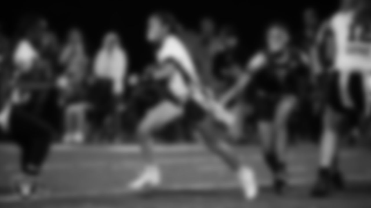 Athletes compete in a 2025 Middle School Flag Football Championship game at All American Park.