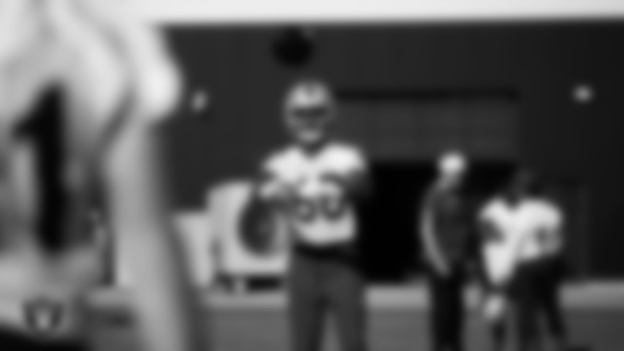 Las Vegas Raiders wide receiver Justin Shorter (88) during practice at Intermountain Health Performance Center.