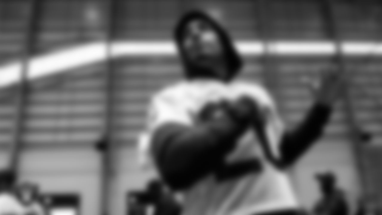 Las Vegas Raiders safety Isaiah Pola-Mao (20) during practice at Intermountain Health Performance Center.