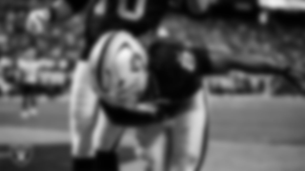 Las Vegas Raiders running back Ashton Jeanty (2) celebrates after making a 15-yard touchdown catch during the regular season home game against the Jacksonville Jaguars at Allegiant Stadium.