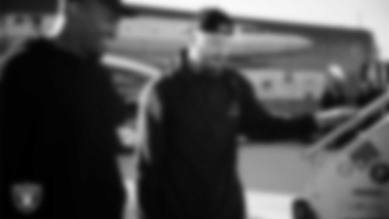 Las Vegas Raiders defensive end Maxx Crosby (98) departs for the regular season away game against the Philadelphia Eagles.