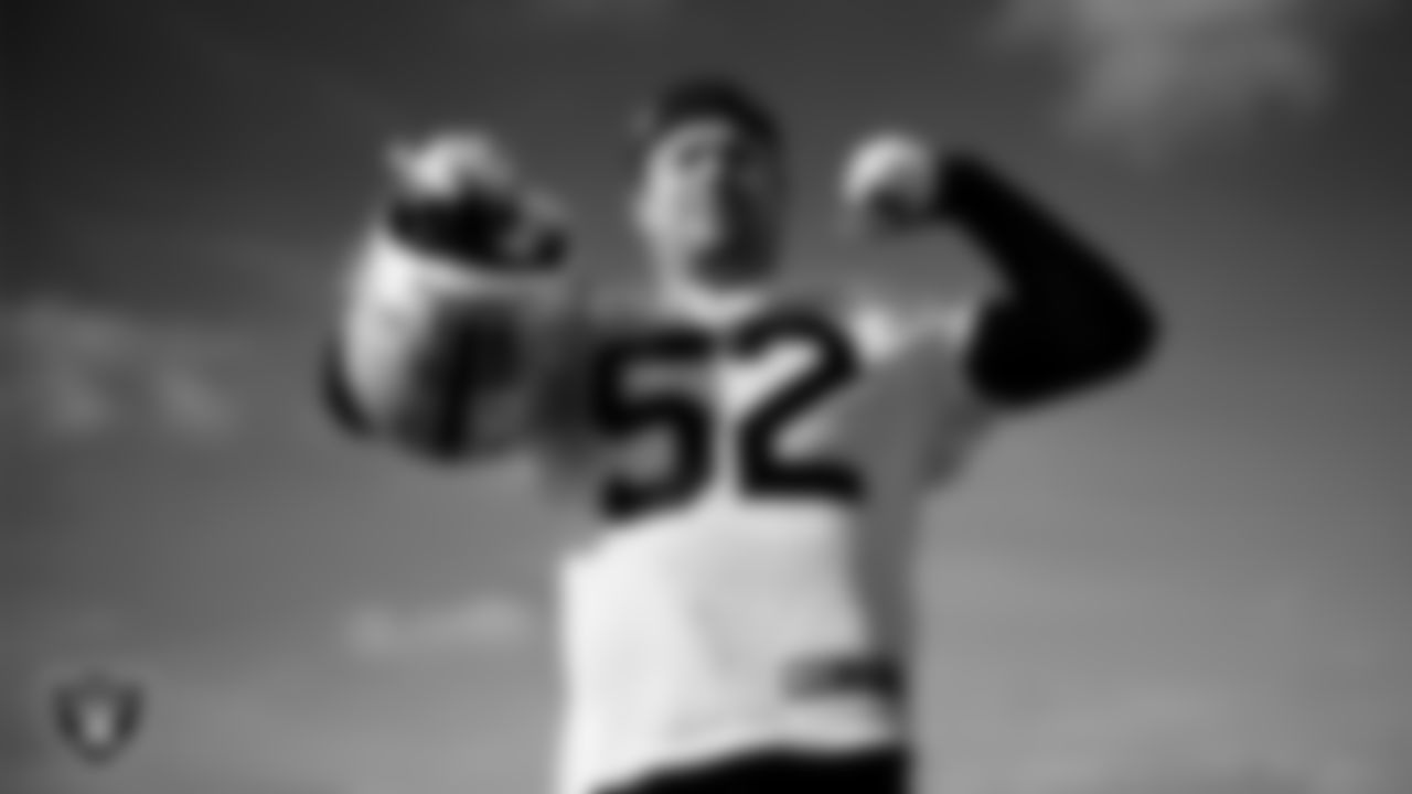 Las Vegas Raiders wide receiver Alex Bachman (81) during practice at Intermountain Health Performance Center.