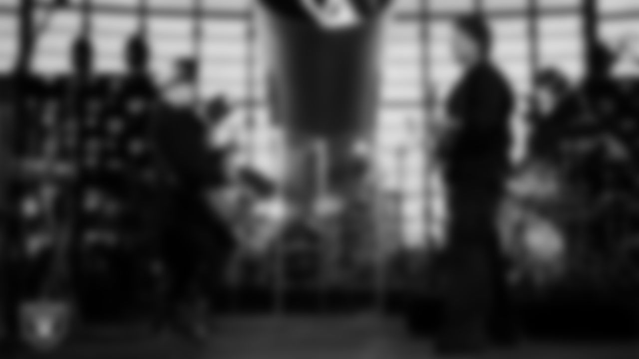 Rock band Third Eye Blind performs during halftime at the Las Vegas Raiders' regular season home game against the Kansas City Chiefs at Allegiant Stadium.