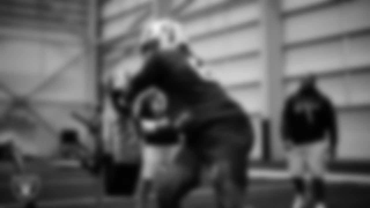Las Vegas Raiders defensive tackle Adam Butler (69) during practice at Intermountain Health Performance Center.