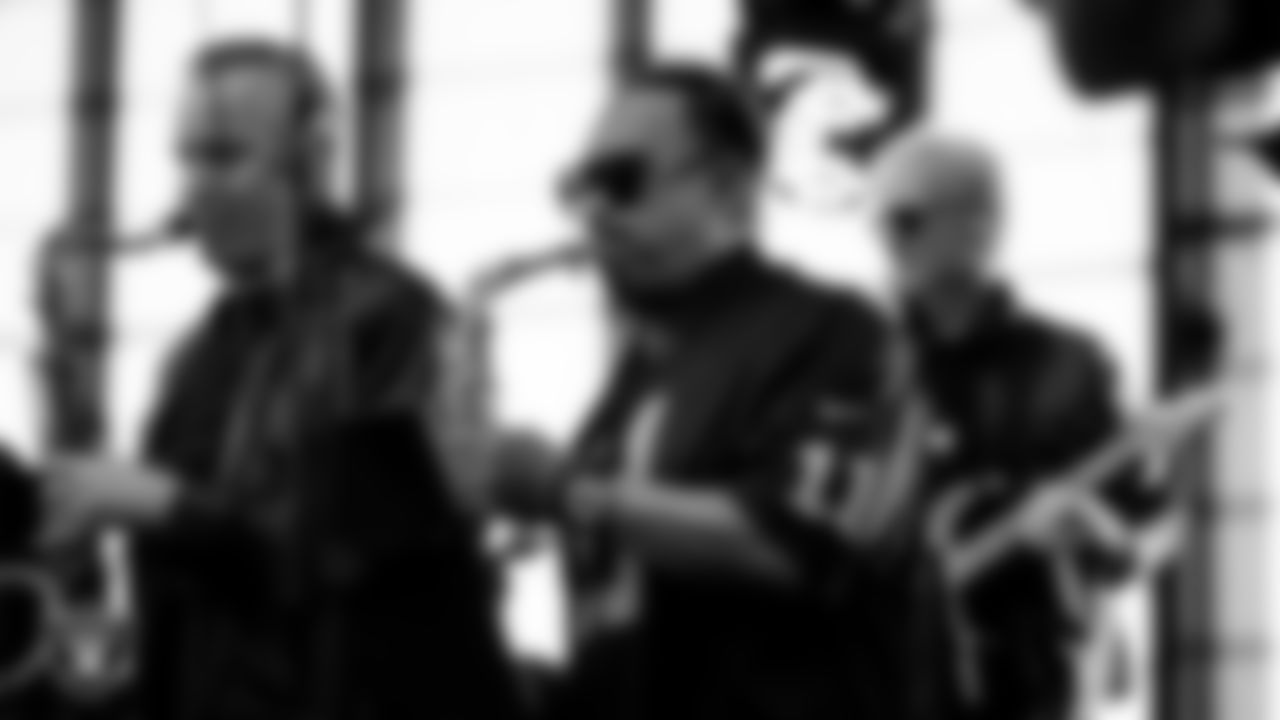 Kool & the Gang performs during halftime at the Las Vegas Raiders' regular season home game against the Jacksonville Jaguars at Allegiant Stadium.