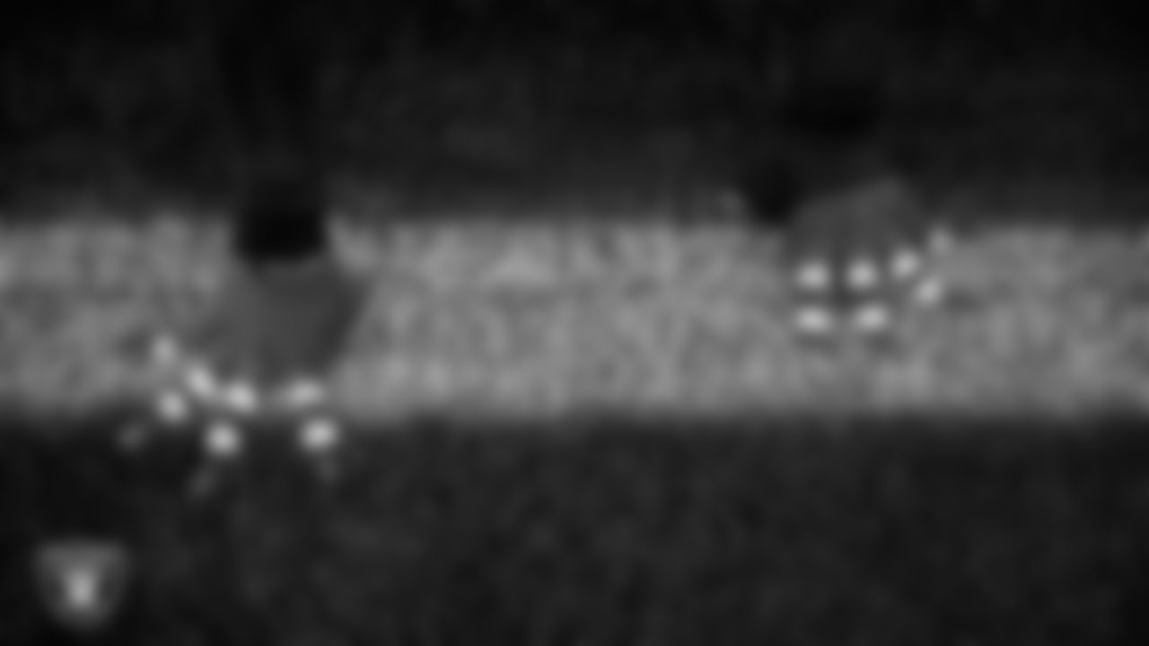 Las Vegas Raiders wide receiver Dont'e Thornton Jr. (10) warming up before the preseason away game against the Seattle Seahawks at Lumen Field.