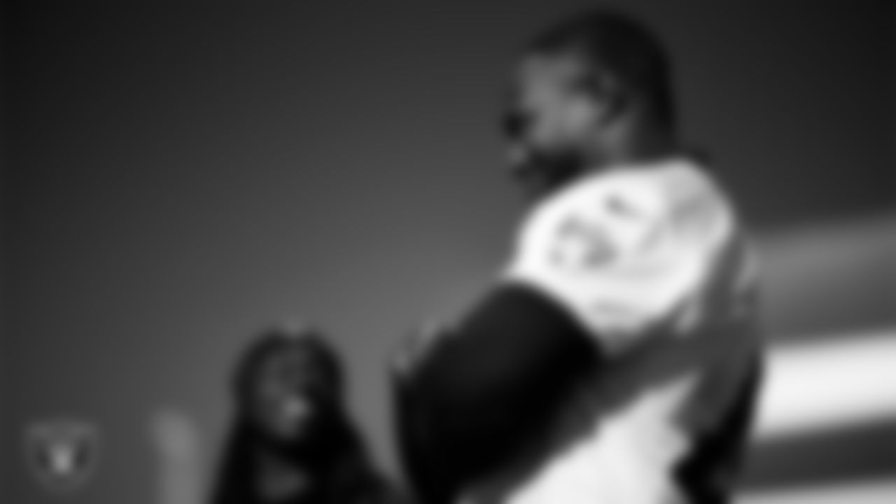 Las Vegas Raiders linebacker Devin White (45) during practice at Intermountain Health Performance Center.