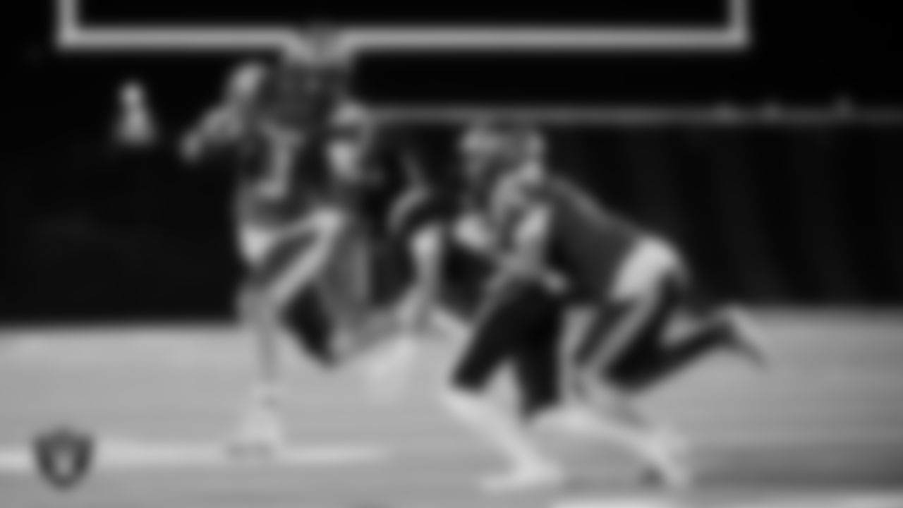 Moapa Valley High School hosts Virgin Valley High School during the Las Vegas Raiders' Football Showcase game at Moapa Valley High School.