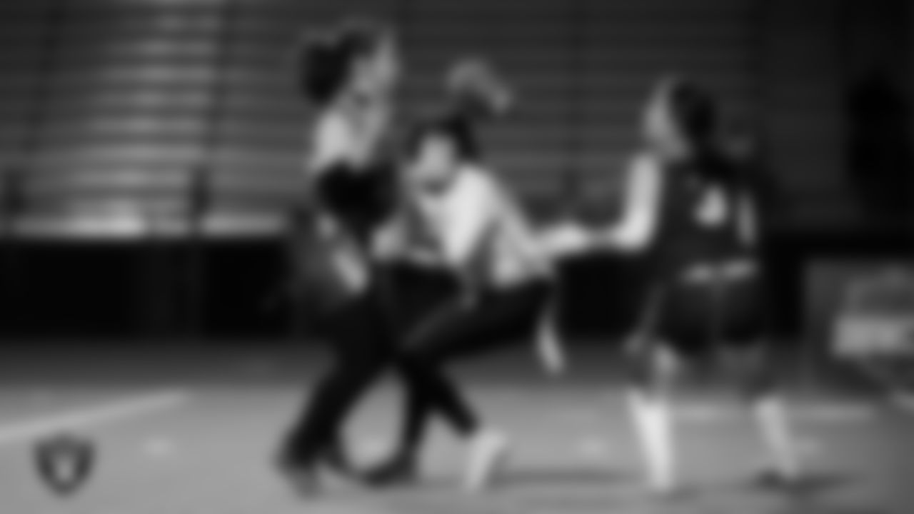 Bonanza High School hosts Amplus Academy during the Las Vegas Raiders' High School Flag Football Showcase game at Bonanza High School.