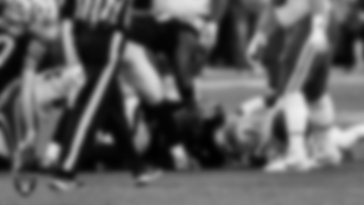Las Vegas Raiders defensive tackle JJ Pegues (92) during the regular season home game against the Kansas City Chiefs at Allegiant Stadium.