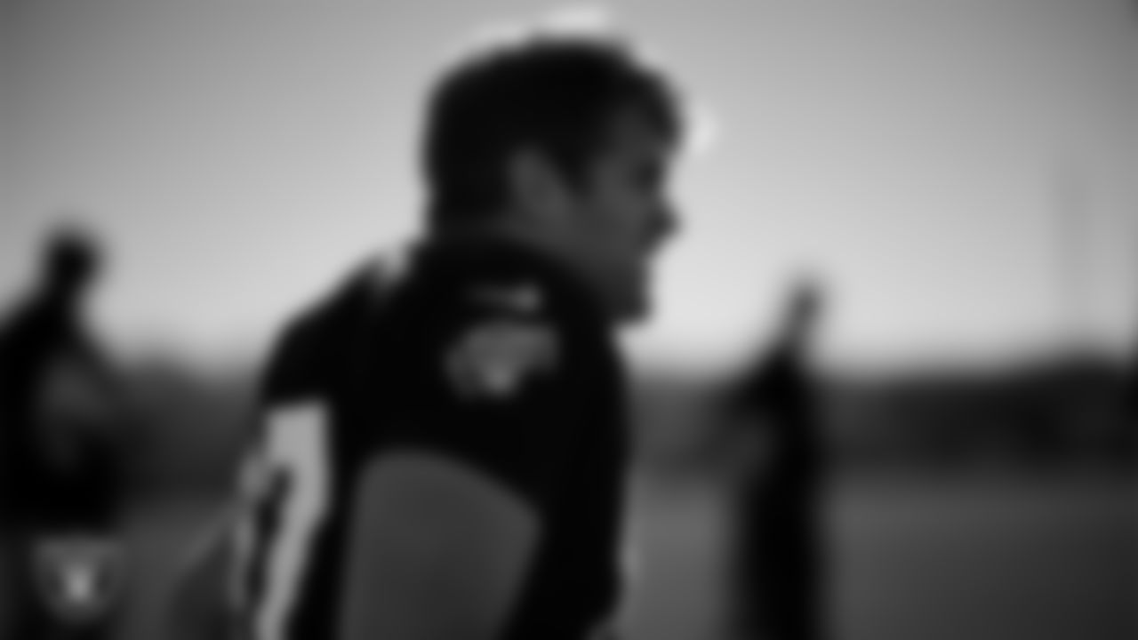 Las Vegas Raiders tight end Michael Mayer (87) during practice at Intermountain Health Performance Center.