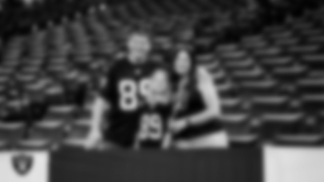 Fans before the Las Vegas Raiders' regular season away game against the Indianapolis Colts at Lucas Oil Stadium.