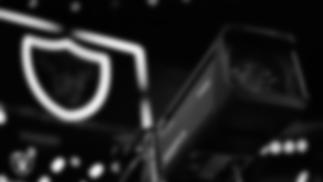 A camera before the regular season home game against the Kansas City Chiefs at Allegiant Stadium.