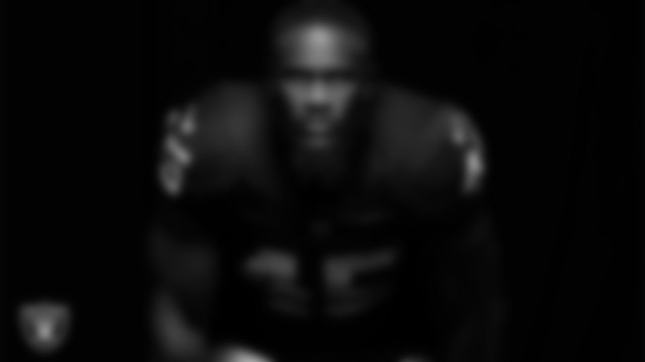 Las Vegas Raiders linebacker Devin White (45) poses for a photo at the 2025 Raiders Media Day.