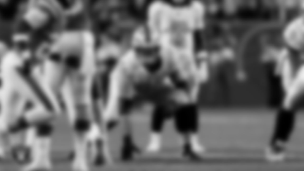 Las Vegas Raiders guard Alex Cappa (65) during the regular season away game against the Denver Broncos at Empower Field at Mile High.