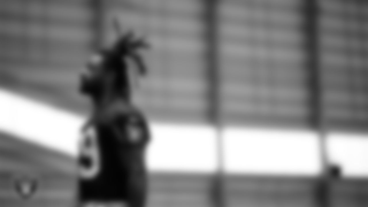 Las Vegas Raiders safety Chris Smith II (29) at a workout during phase two of the offseason program at Intermountain Health Performance Center.