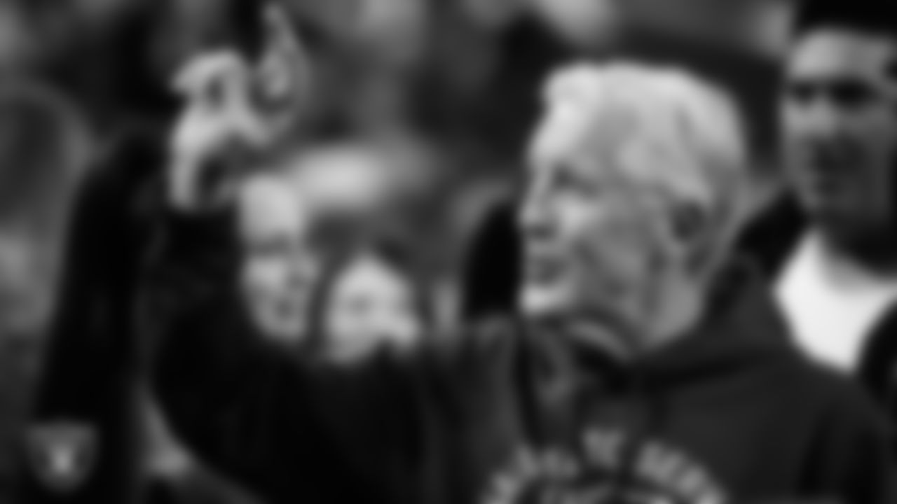 Las Vegas Raiders Head Coach Pete Carroll before the regular season home game against the Dallas Cowboys at Allegiant Stadium.