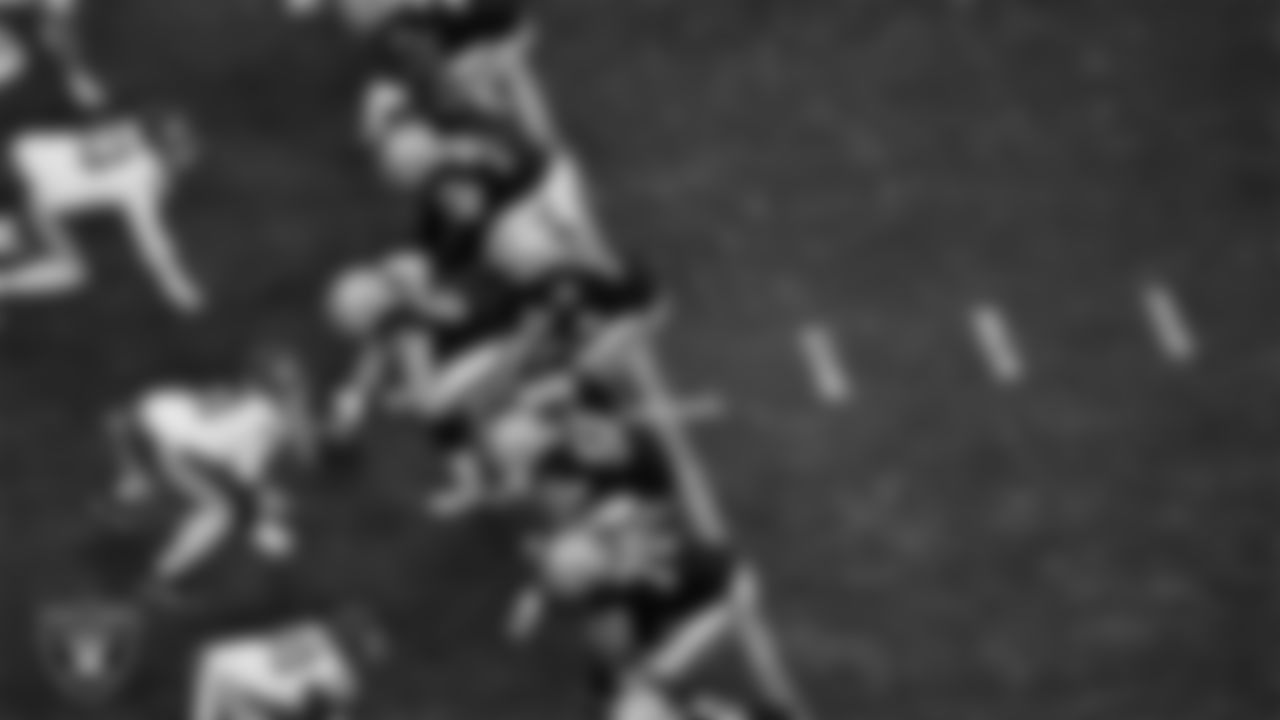 The Las Vegas Raiders offense during the regular season home game against the Kansas City Chiefs at Allegiant Stadium.