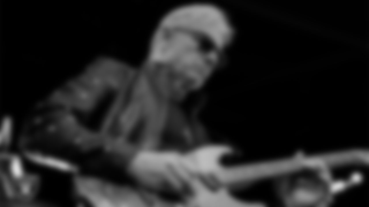 The Raiders House Band performs during the regular season home game against the Jacksonville Jaguars at Allegiant Stadium.