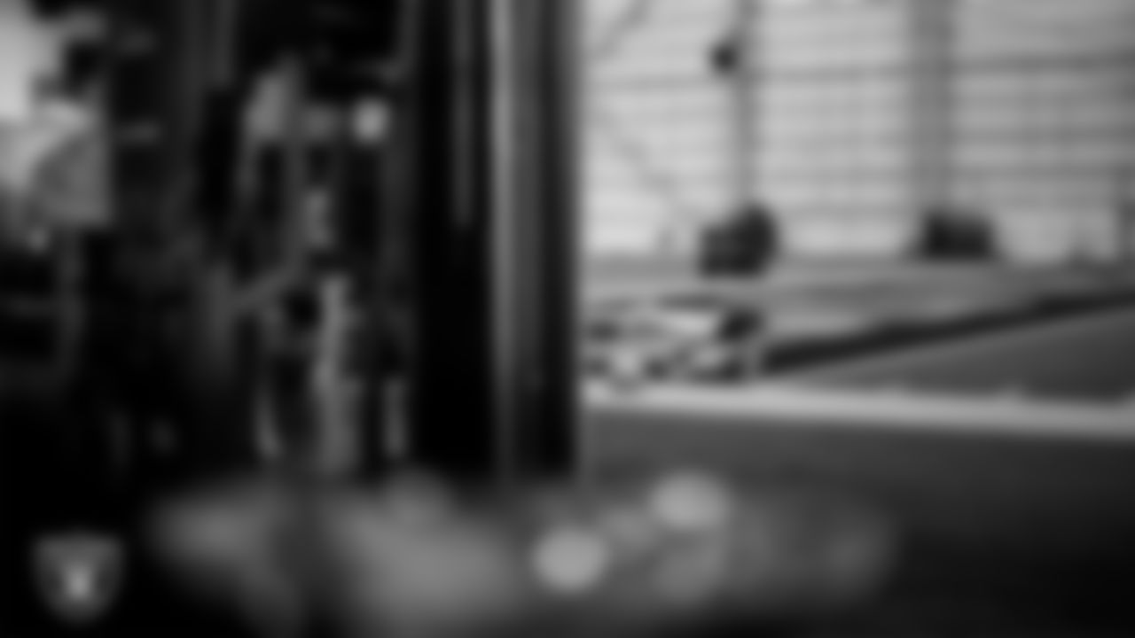 Las Vegas Raiders defensive end Maxx Crosby (98) during practice at Intermountain Health Performance Center.