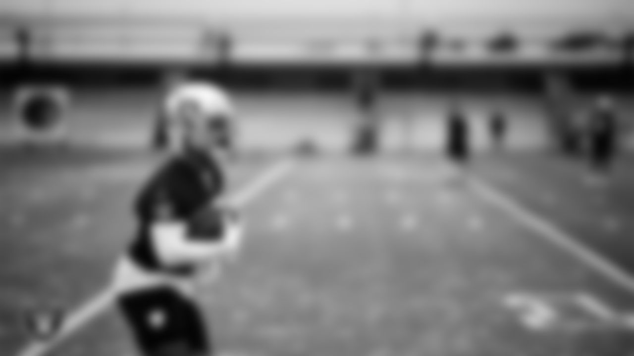 Las Vegas Raiders wide receiver DJ Turner (19) during practice at Intermountain Health Performance Center.