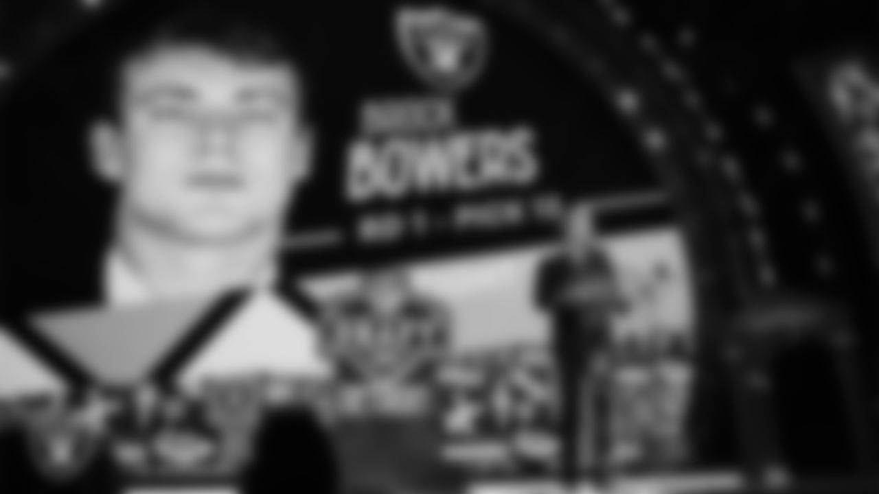 Georgia tight end Brock Bowers is selected 13th overall by the Las Vegas Raiders in the 2024 NFL Draft.