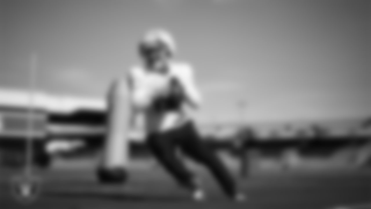 Las Vegas Raiders wide receiver DJ Turner (19) during practice at Intermountain Health Performance Center.