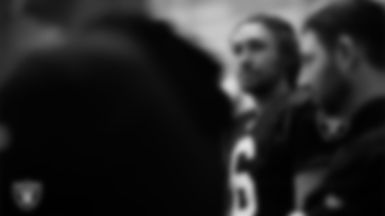 Las Vegas Raiders punter AJ Cole (6) during practice at Intermountain Health Performance Center.