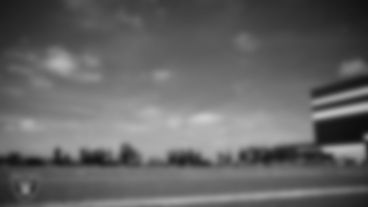 The Las Vegas Raiders during practice at Intermountain Health Performance Center.